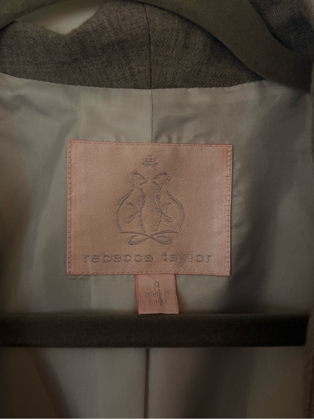 Rebecca Taylor Light Pink Label on Gray Lined Blazer - Picture 4 of 10